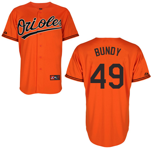 Dylan Bundy #49 mlb Jersey-Baltimore Orioles Women's Authentic Alternate Orange Cool Base Baseball Jersey